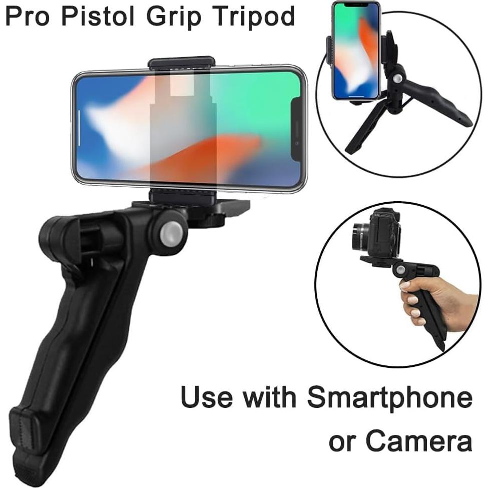Kit de Vlogging eDealz Pro Grip con Luz LED y Micrófono