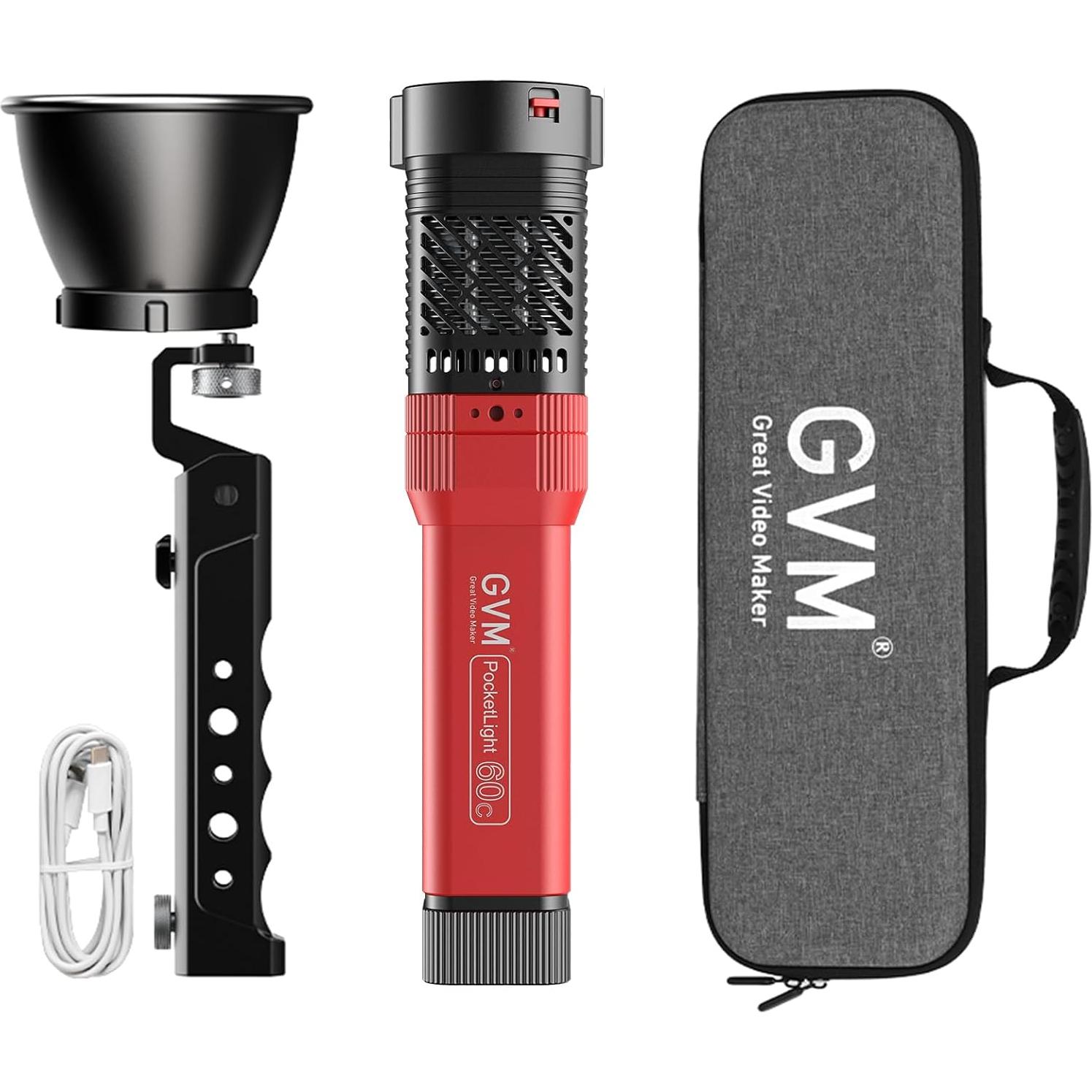 Luz de Video RGB GVM PD60C 60W Portátil IP65 2700-6800K