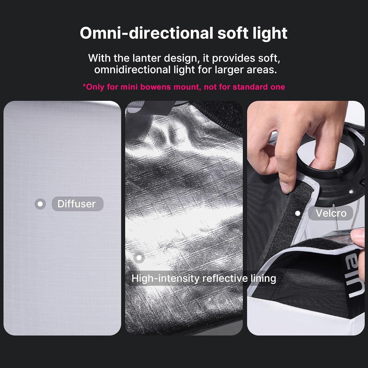 Softbox ULANZI Mini Lantern 30cm Luz Suave Montaje Bowens