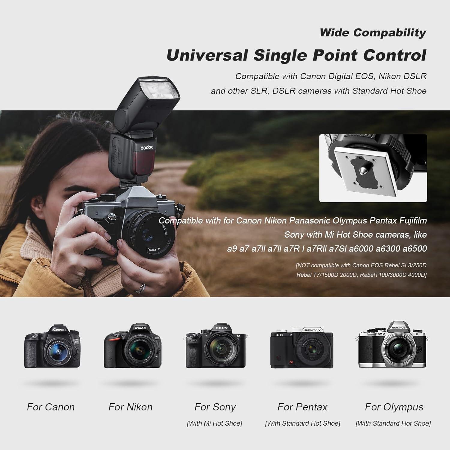 Kit Flash Inalámbrico Godox TT600 + Transmisor X2T-C para Canon