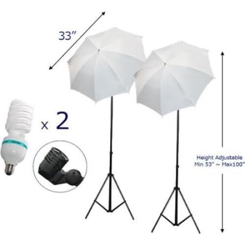 Kit de Iluminación Fotográfica StudioFX 800W con Fondos y Paraguas