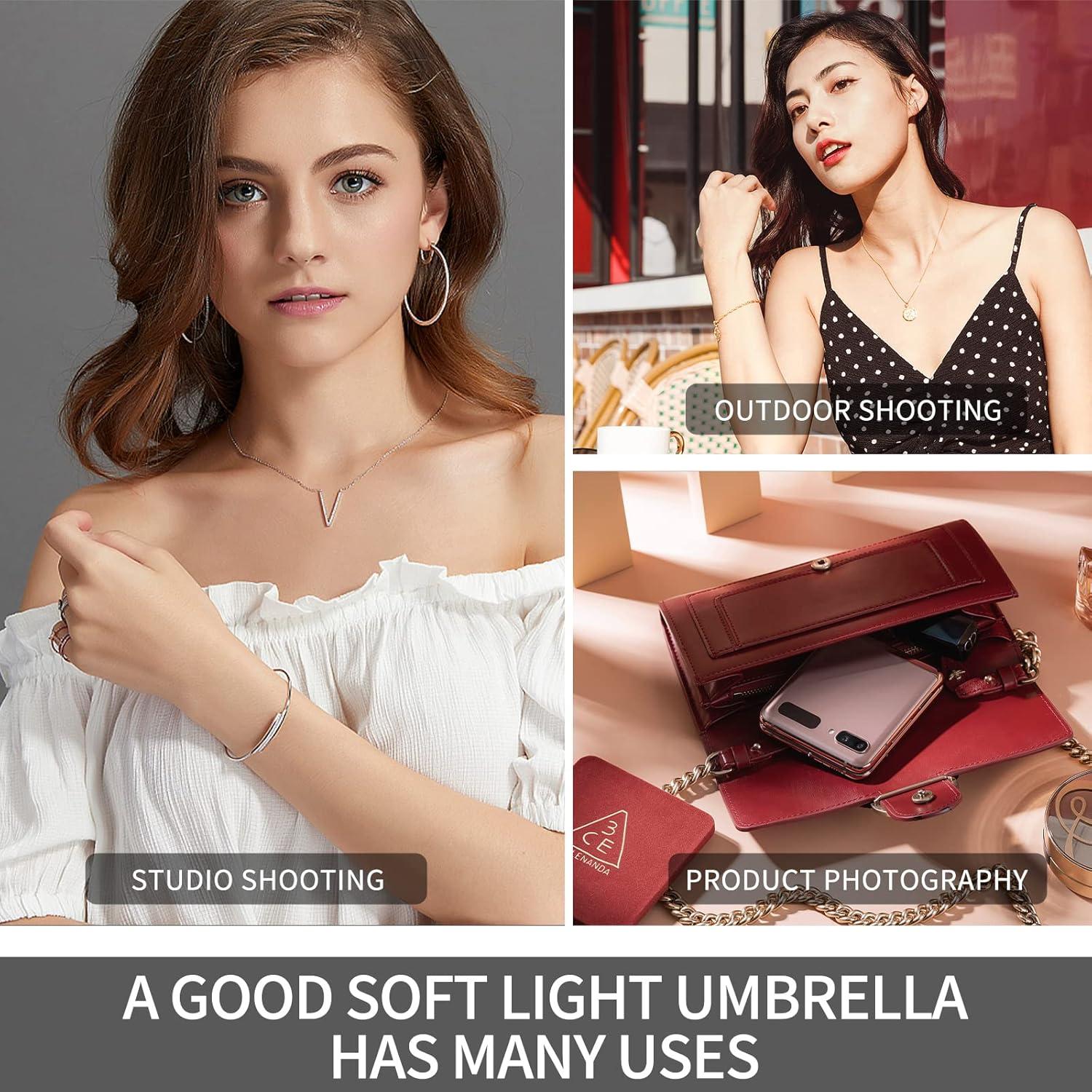 Kit de Iluminación con Paraguas Reflectores Soonpho 4 Pzas