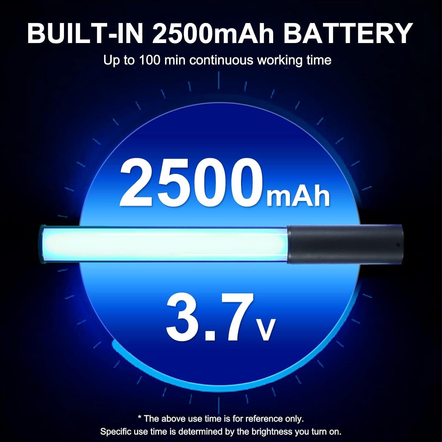 Varita de Luz LED RGB Lookmein 2500mAh con Control Remoto