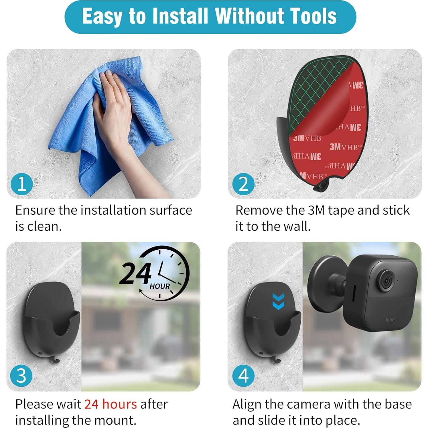 Soporte de Pared SIBADA para Cámara Blink - 3 Paquetes