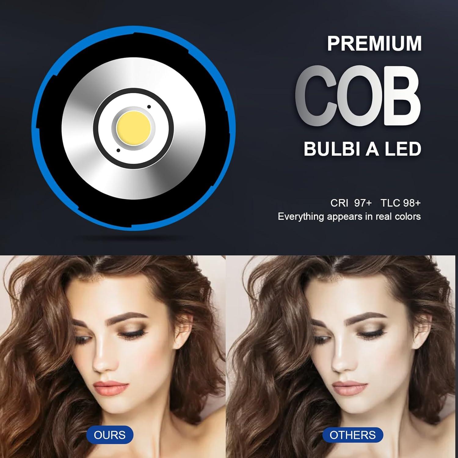 Luz Continua LED WellMaking 40W CRI97+ Pantalla LCD 5600K