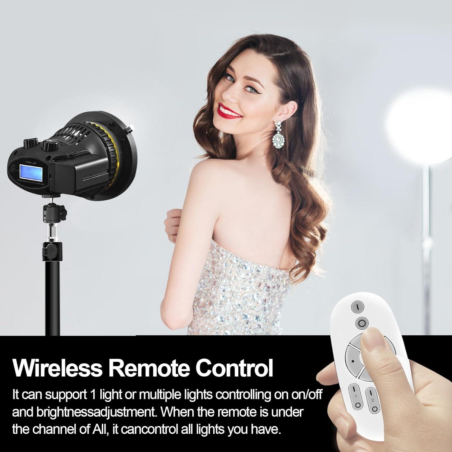 Luz Continua LED WellMaking 40W CRI97+ Pantalla LCD 5600K