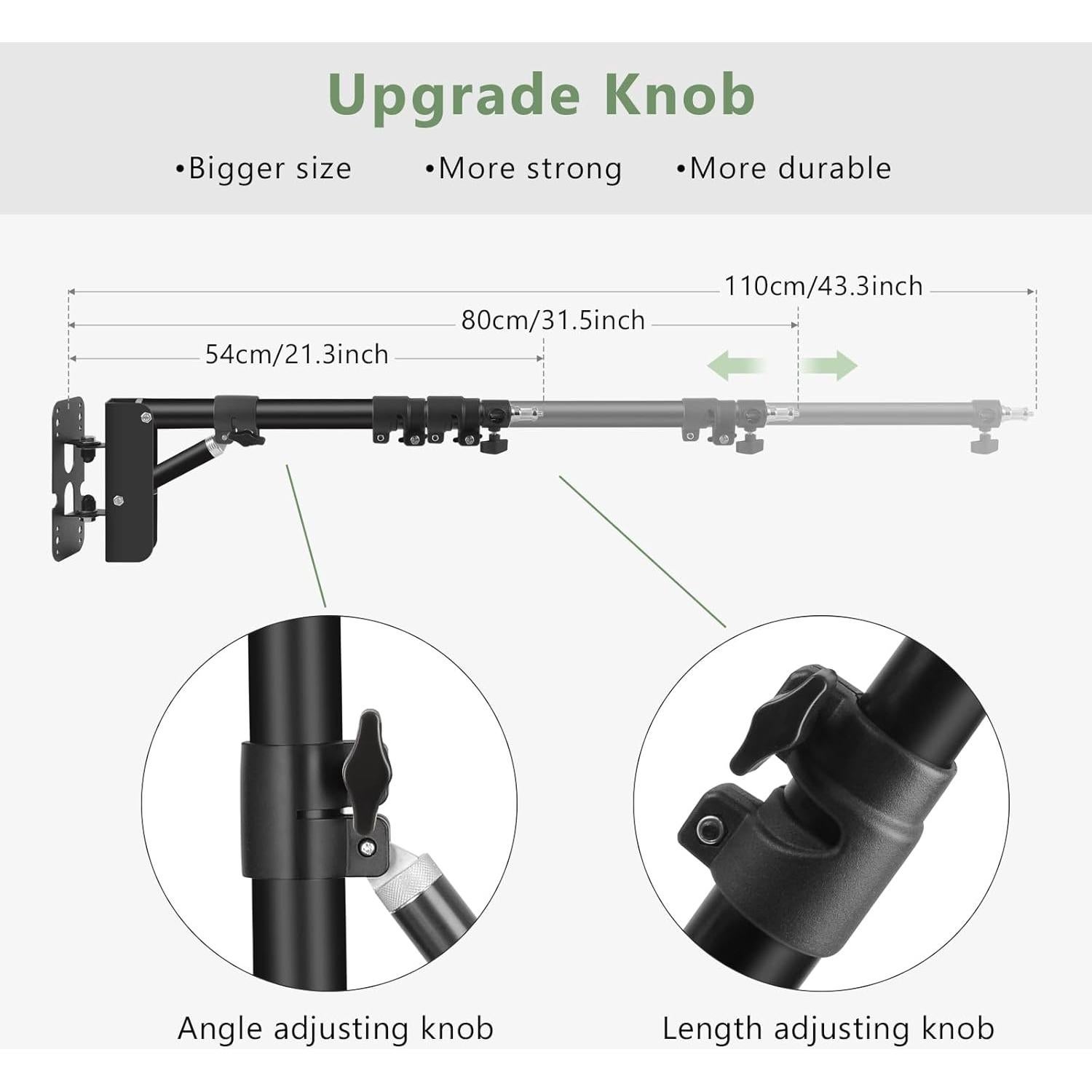Soporte de Pared para Anillo de Luz MSKIRA 110cm Ajustable