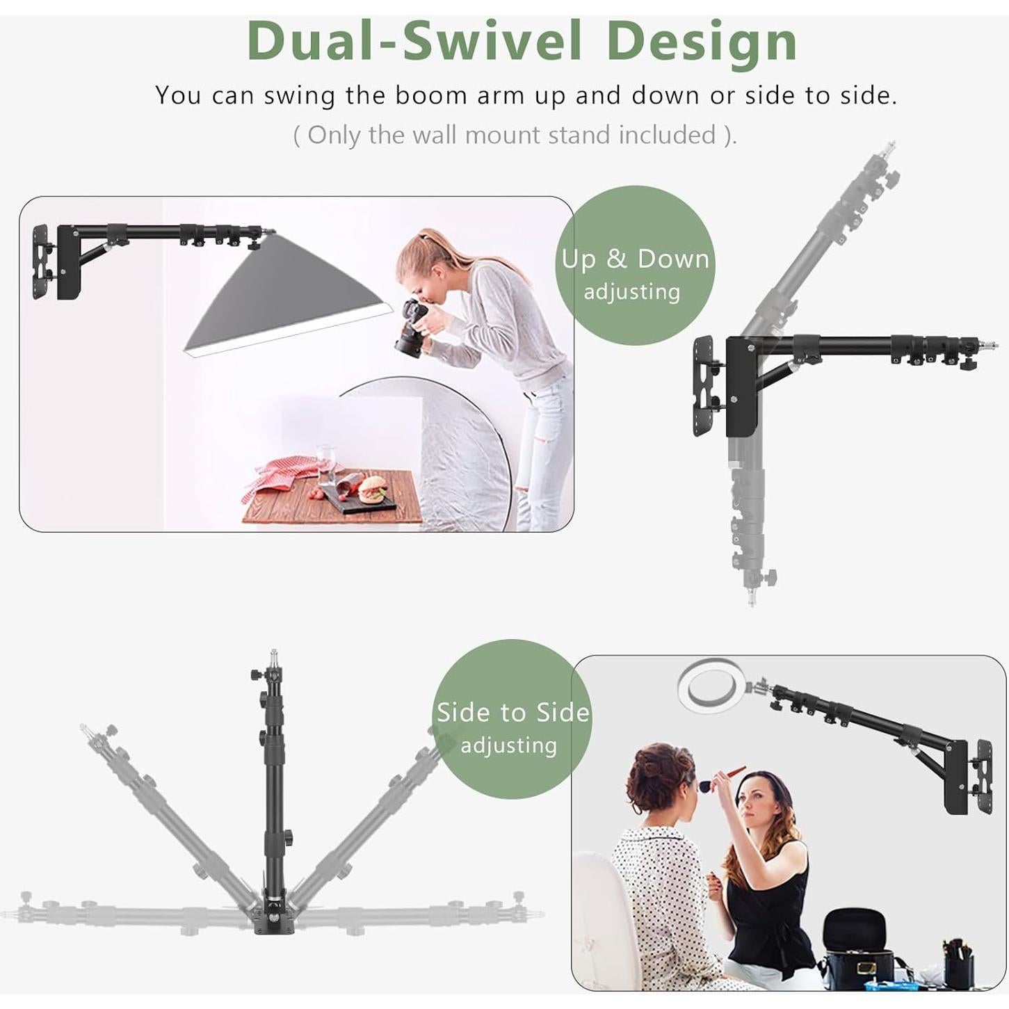 Soporte de Pared para Anillo de Luz MSKIRA 110cm Ajustable