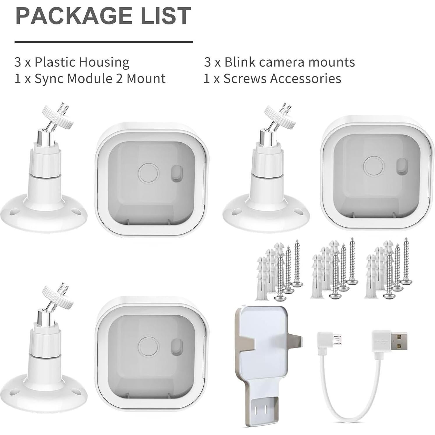 Carcasa y soporte para cámara Blink Outdoor 4 y 3 - Blanco