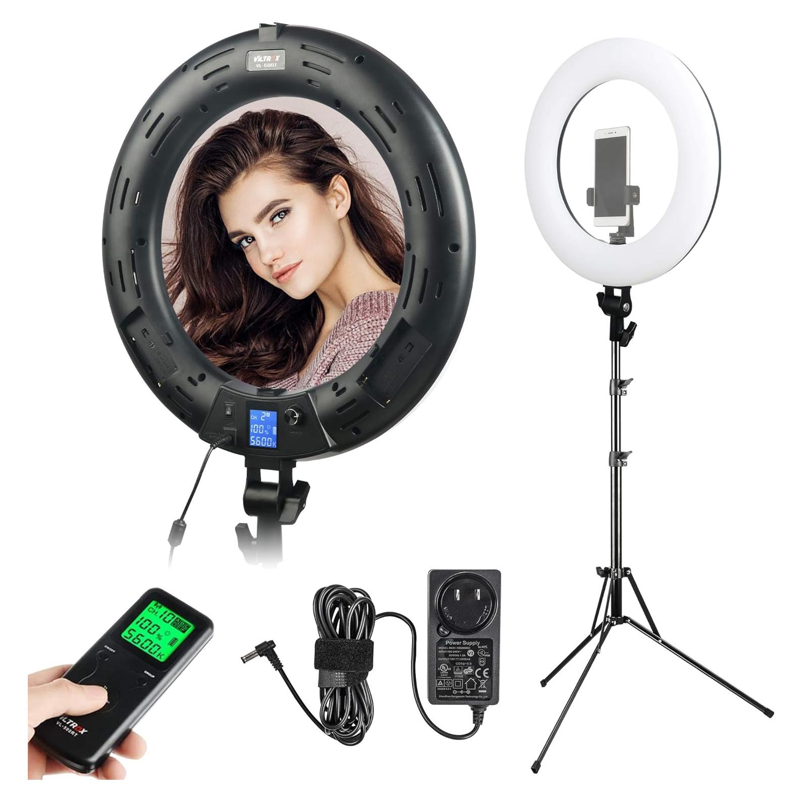 Luz de Anillo VILTROX VL-600T 45W 18" LED para Fotografía