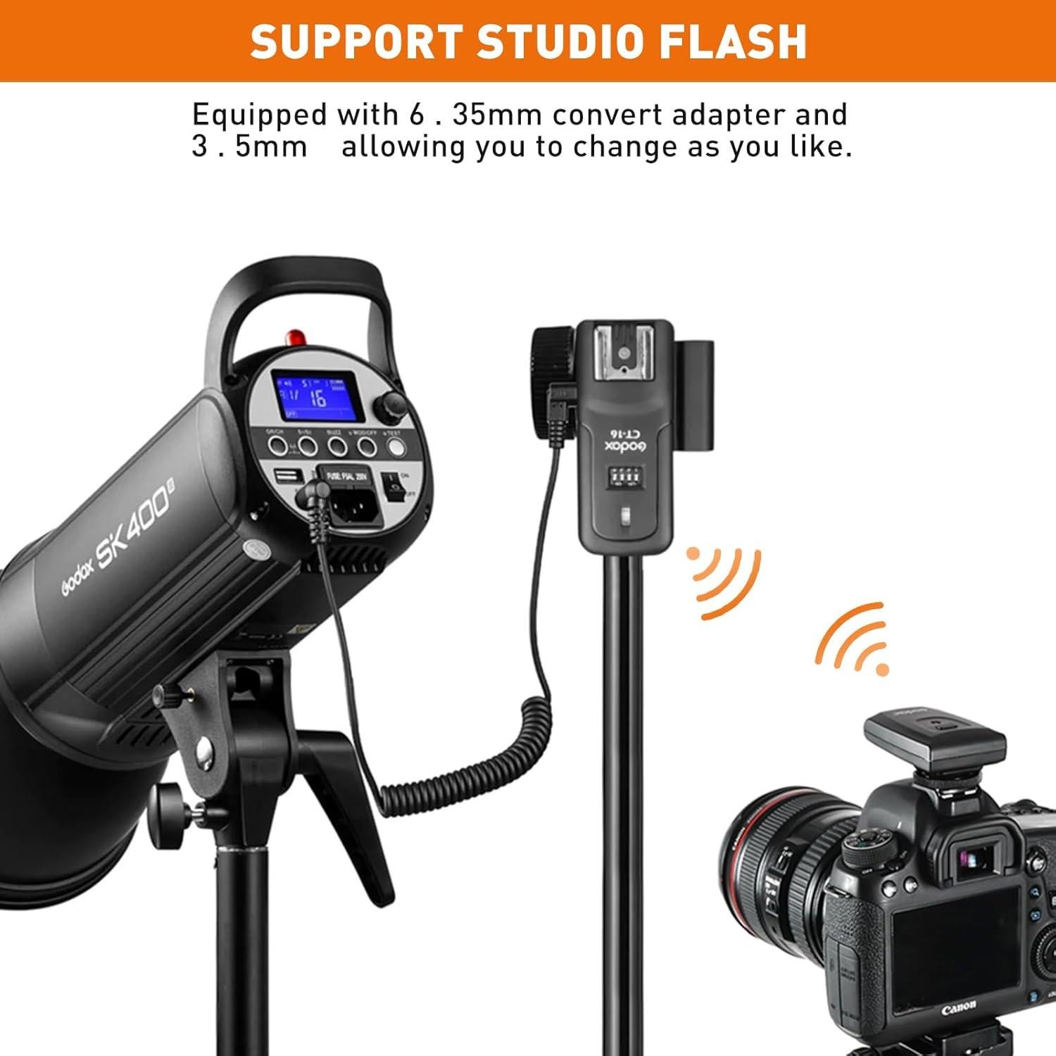 Kit Godox CT-16 Receptor Inalámbrico para Flash DSLR