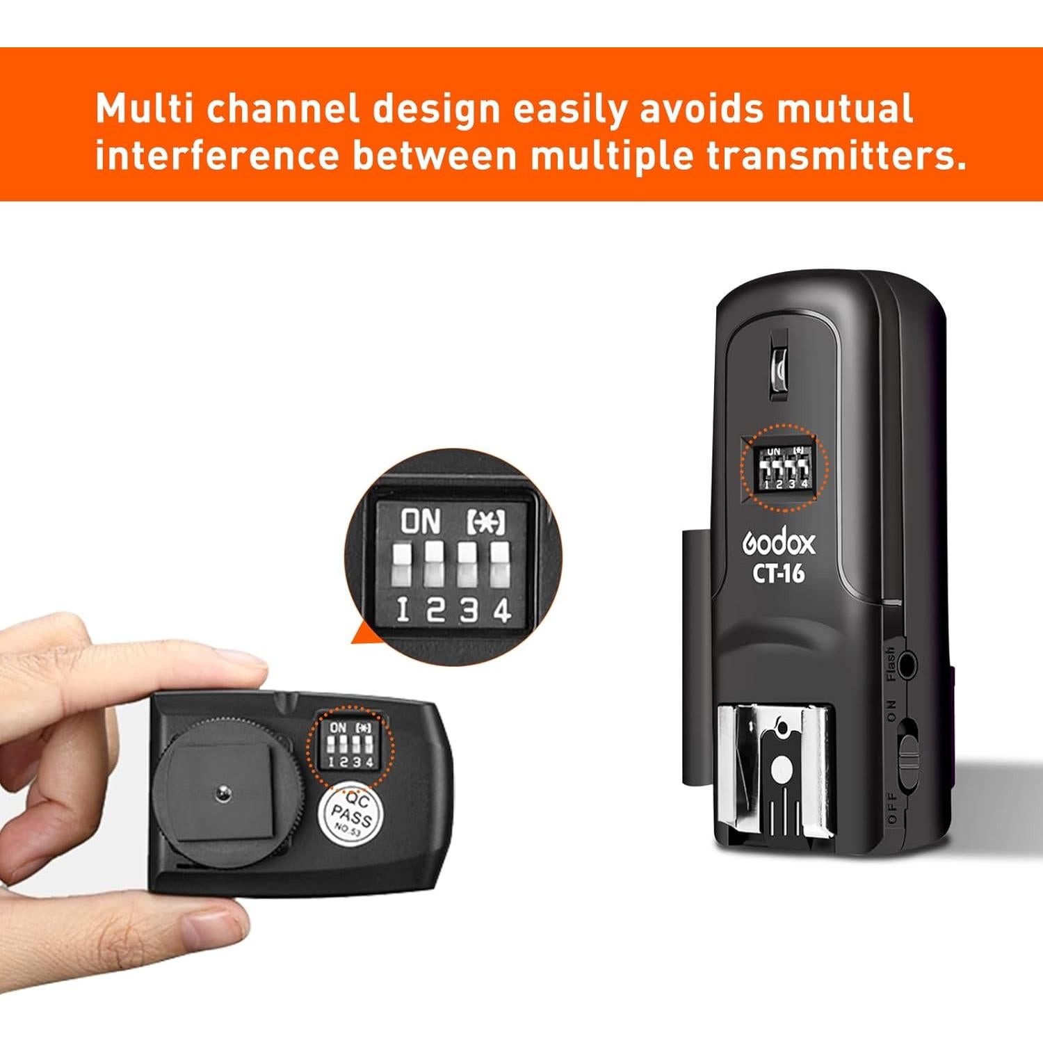 Kit Godox CT-16 Receptor Inalámbrico para Flash DSLR