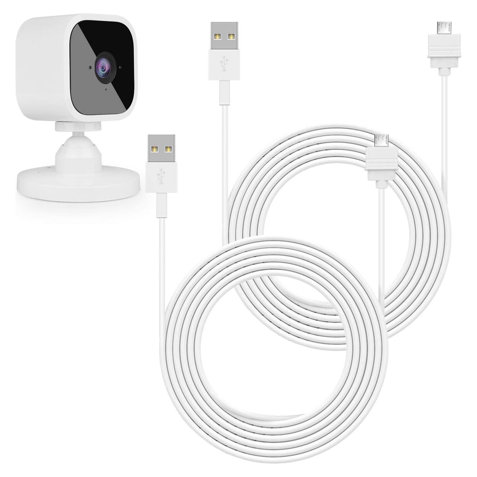 Paquete de 2 cables USB de 7.5 m para Blink Mini - Zeshbit