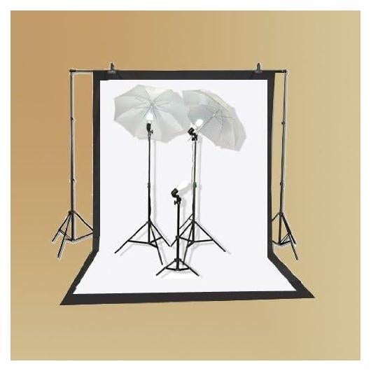 ePhoto Photography Studio Lighting Kit Photo Digital Video Umbrella Continuous Lighting Kit Set Background Supporting System Carrying Case by ePhoto INC Kit K103