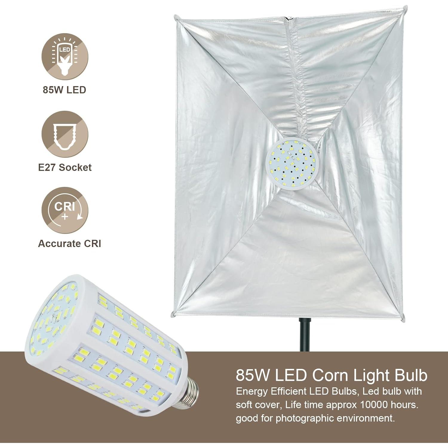 Kit de Iluminación Fotográfica LINCO Softbox 50x70 cm con LED 20W