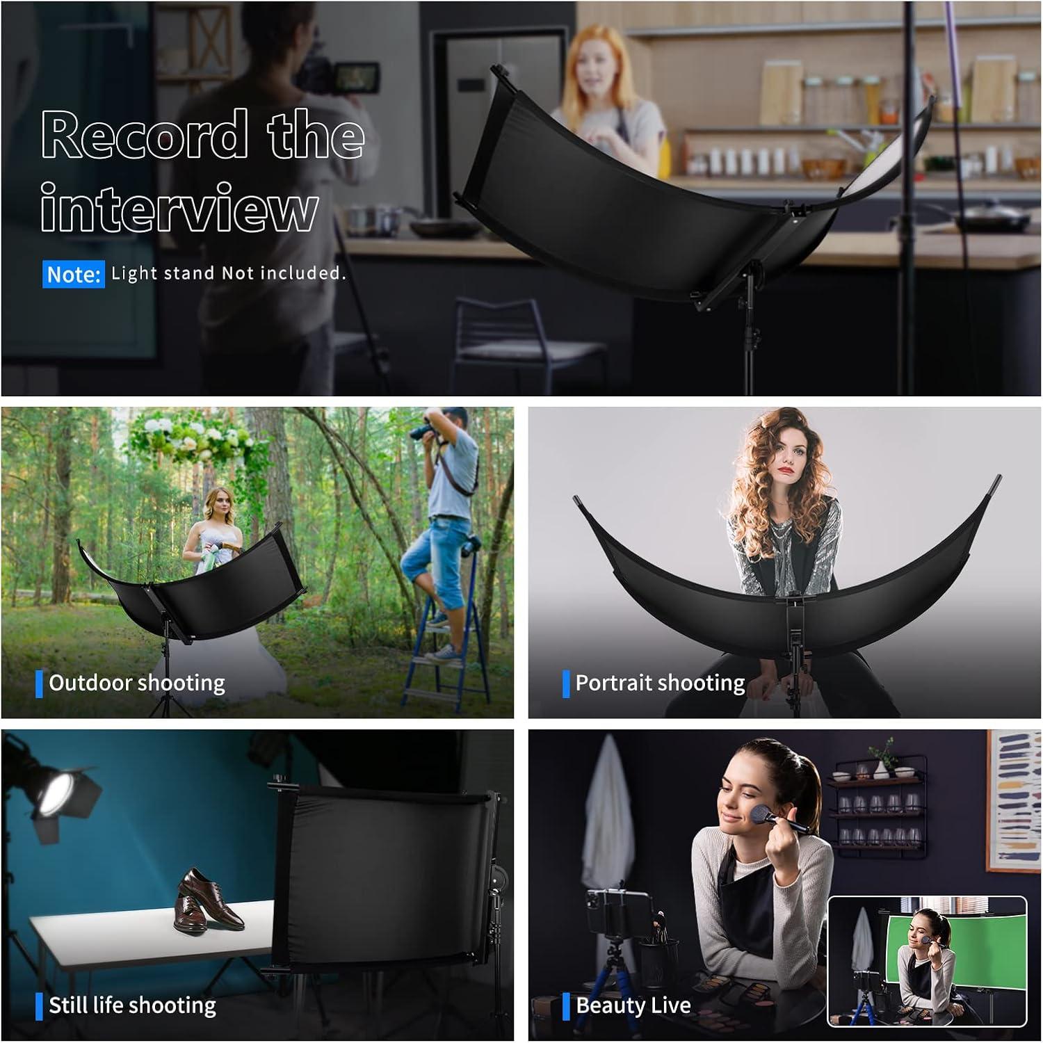 Reflector Difusor de Luz Neewer 66" x 24" Curvado 6 Colores