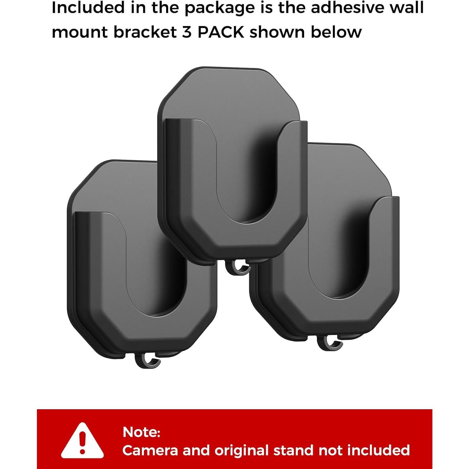 Soporte Adhesivo para Cámara Blink - Paquete de 3 - Negro