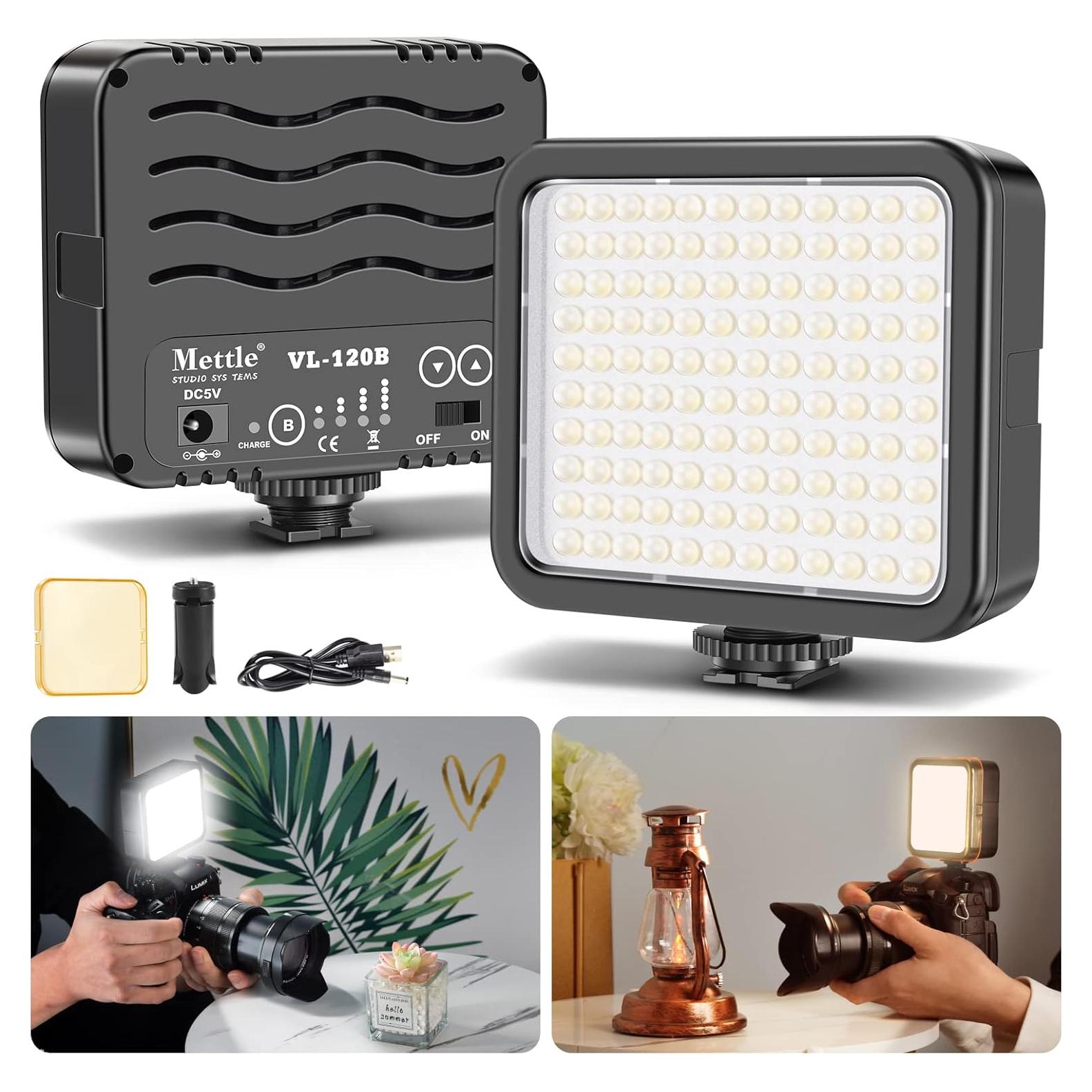 Luz de Video LED Mettlelite VL120B Dimmable Portátil 357g