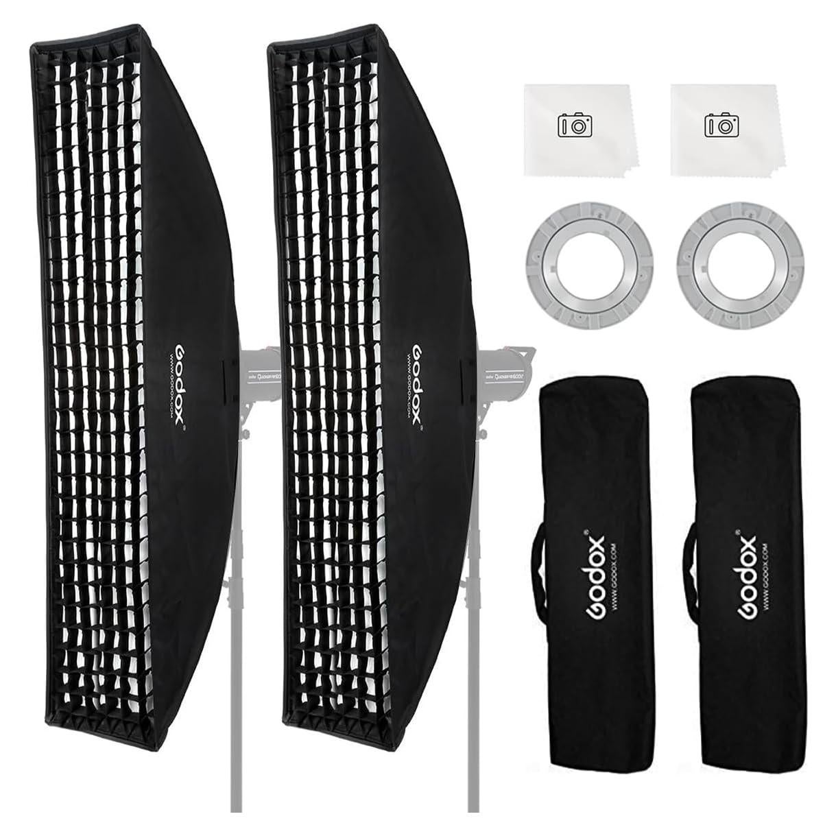 Godox Softbox Strip 35x160cm Bowens con Rejilla de Panal