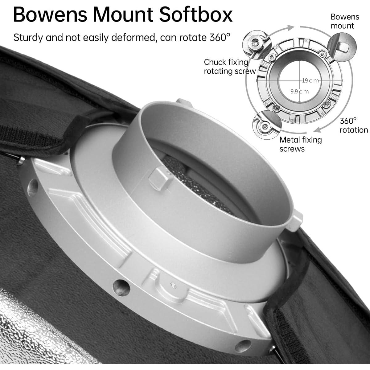 Godox Softbox Strip 35x160cm Bowens con Rejilla de Panal