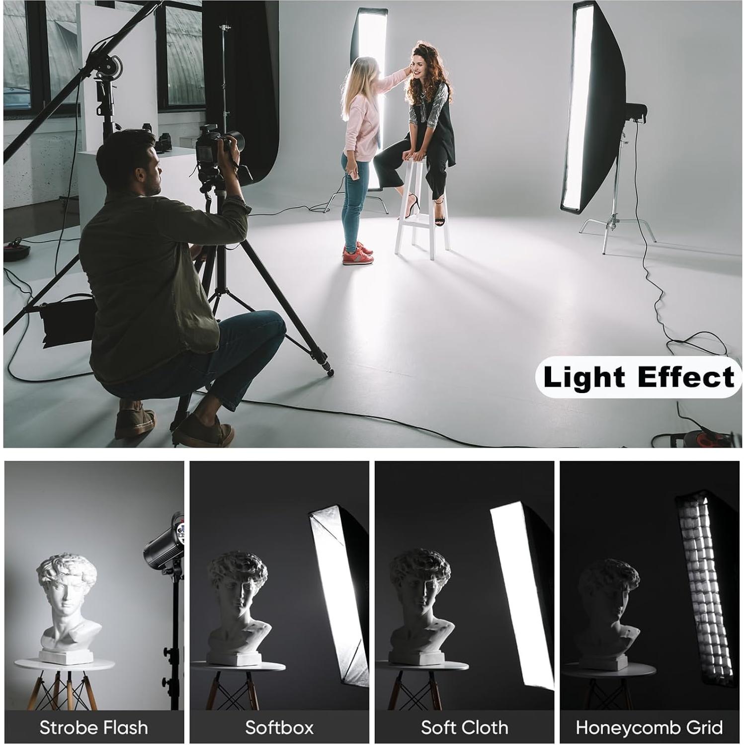 Godox Softbox Strip 35x160cm Bowens con Rejilla de Panal