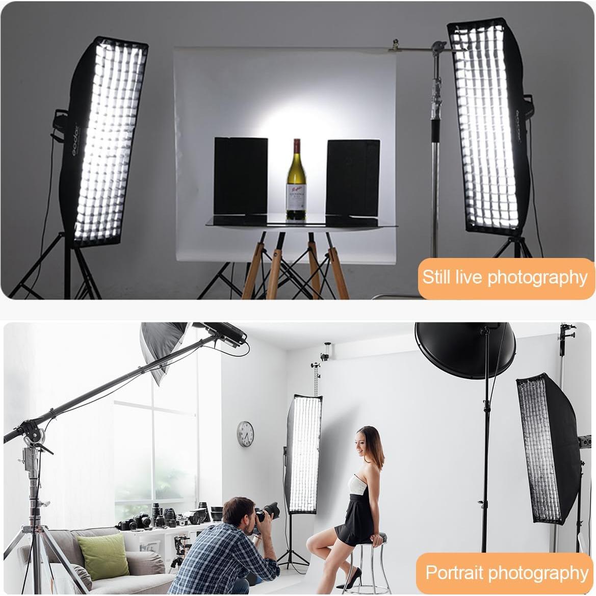 Godox Softbox Strip 35x160cm Bowens con Rejilla de Panal