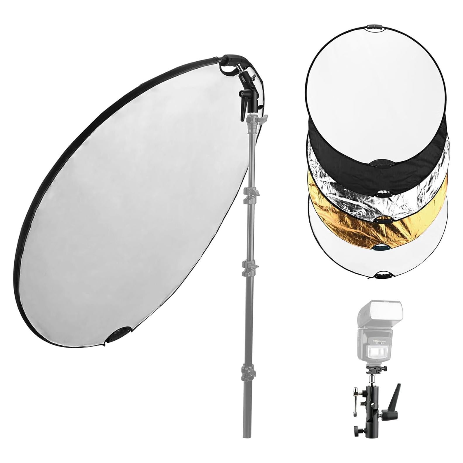 Kit Reflector de Luz 5-en-1 TENBEST 110cm con Soporte y Montura
