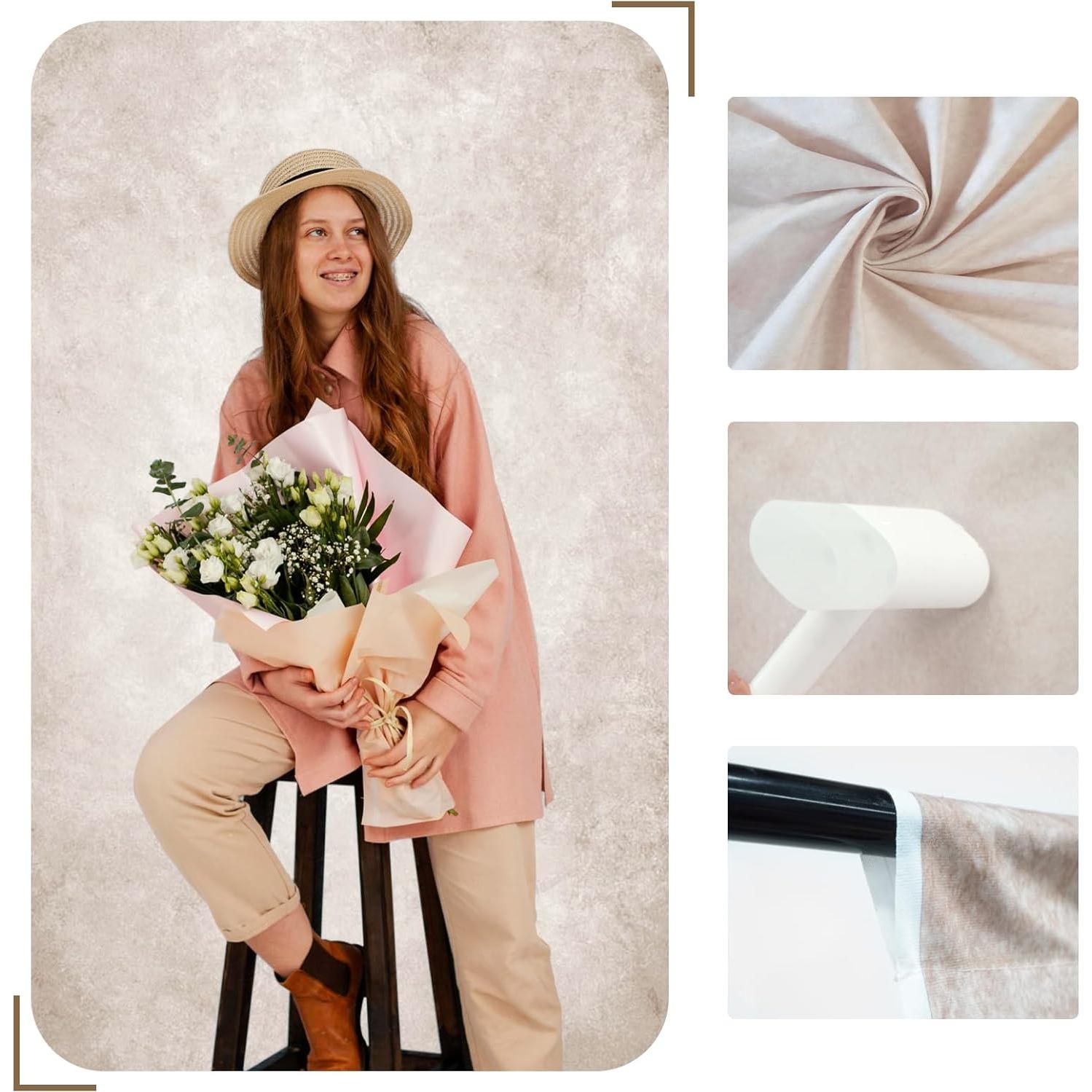 Fondo Fotográfico Beige Mocsicka 1.9x3m Textura Vintage