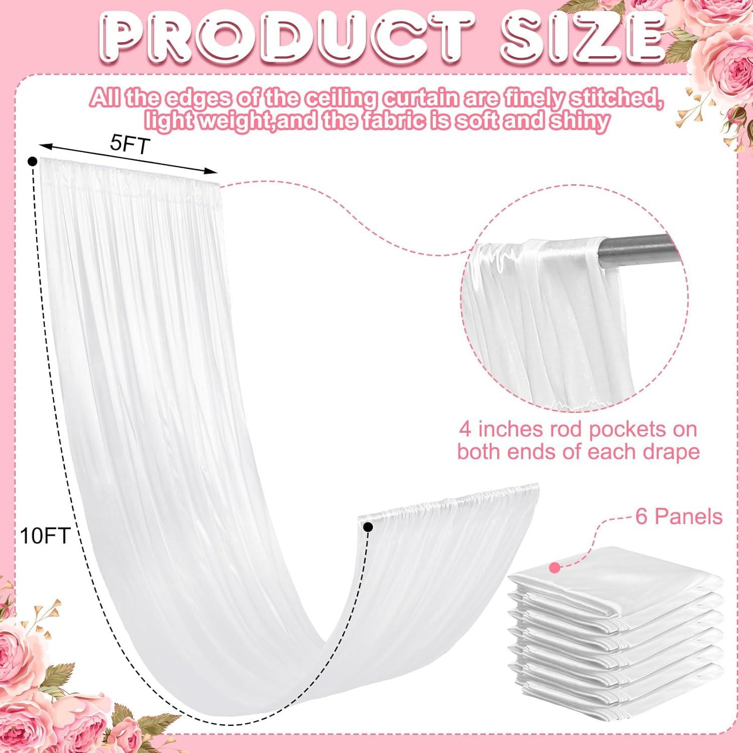 Mixweer Cortinas de Techo Blancas 1.5x3m y Luces LED 3x3m