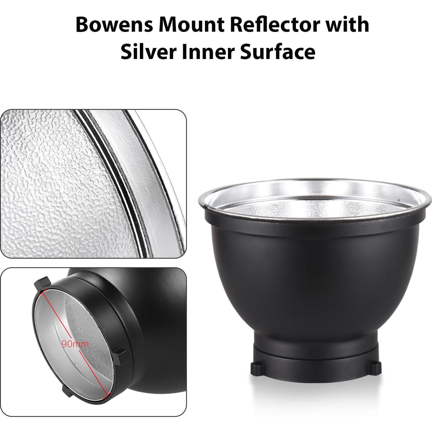 Kit Reflector 7 Pulgadas Andoer con 6 Rejillas Panal Bowens