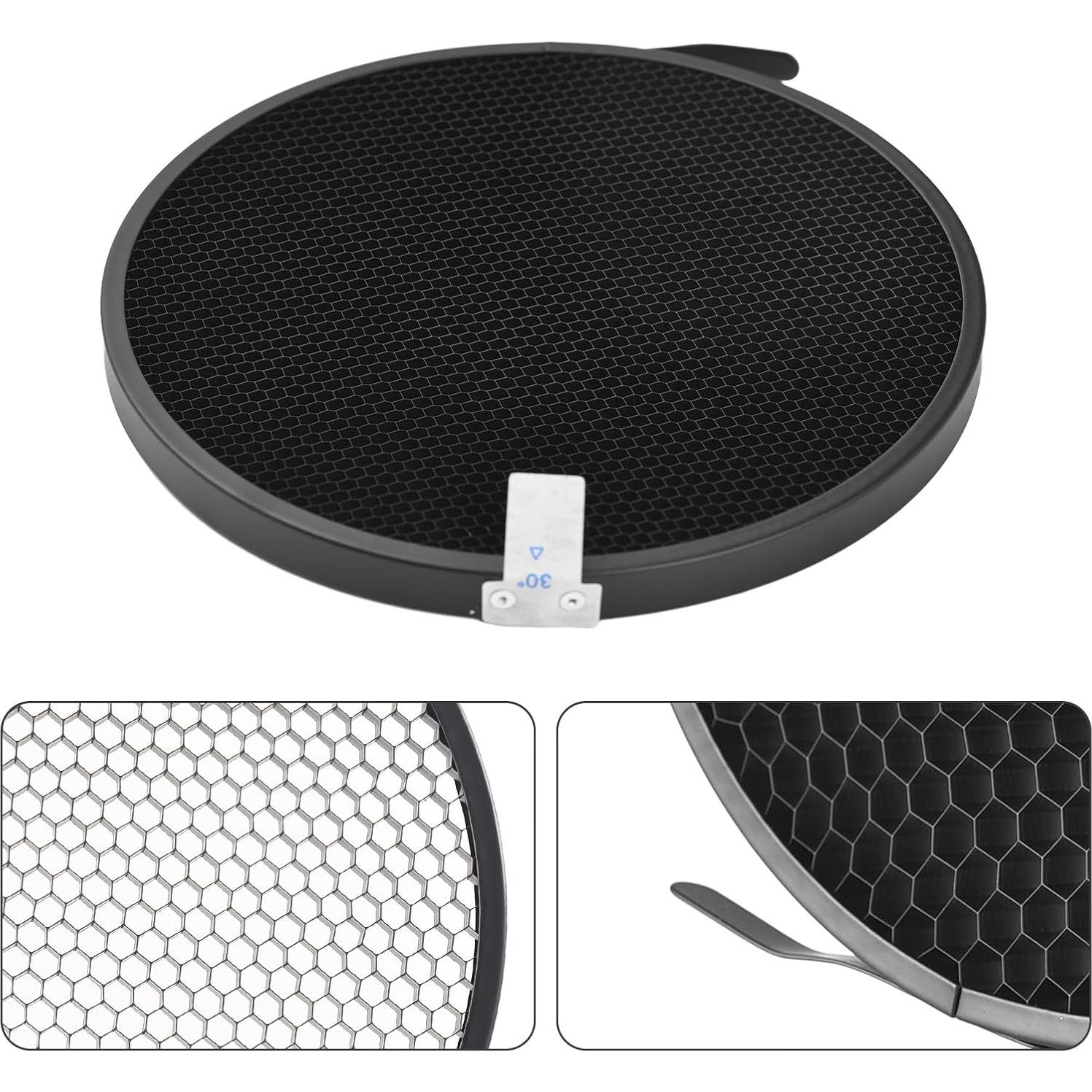 Kit Reflector 7 Pulgadas Andoer con 6 Rejillas Panal Bowens