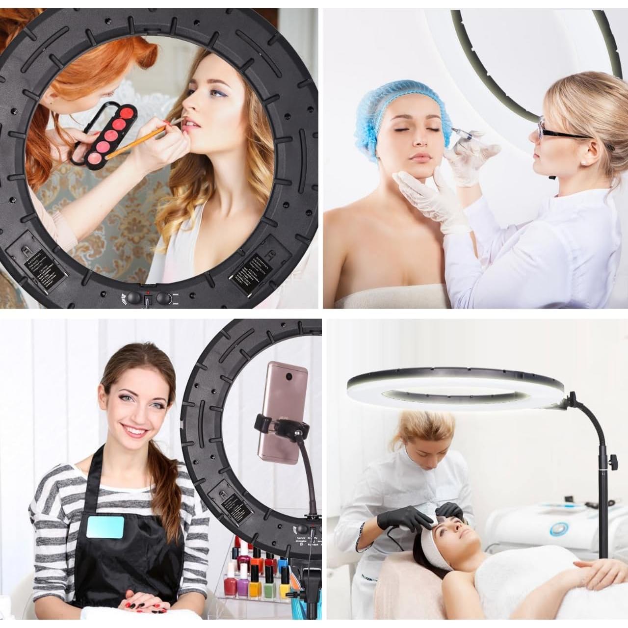 Luz de Anillo LED 18" GSKAIWEN 60W Ajustable para Belleza