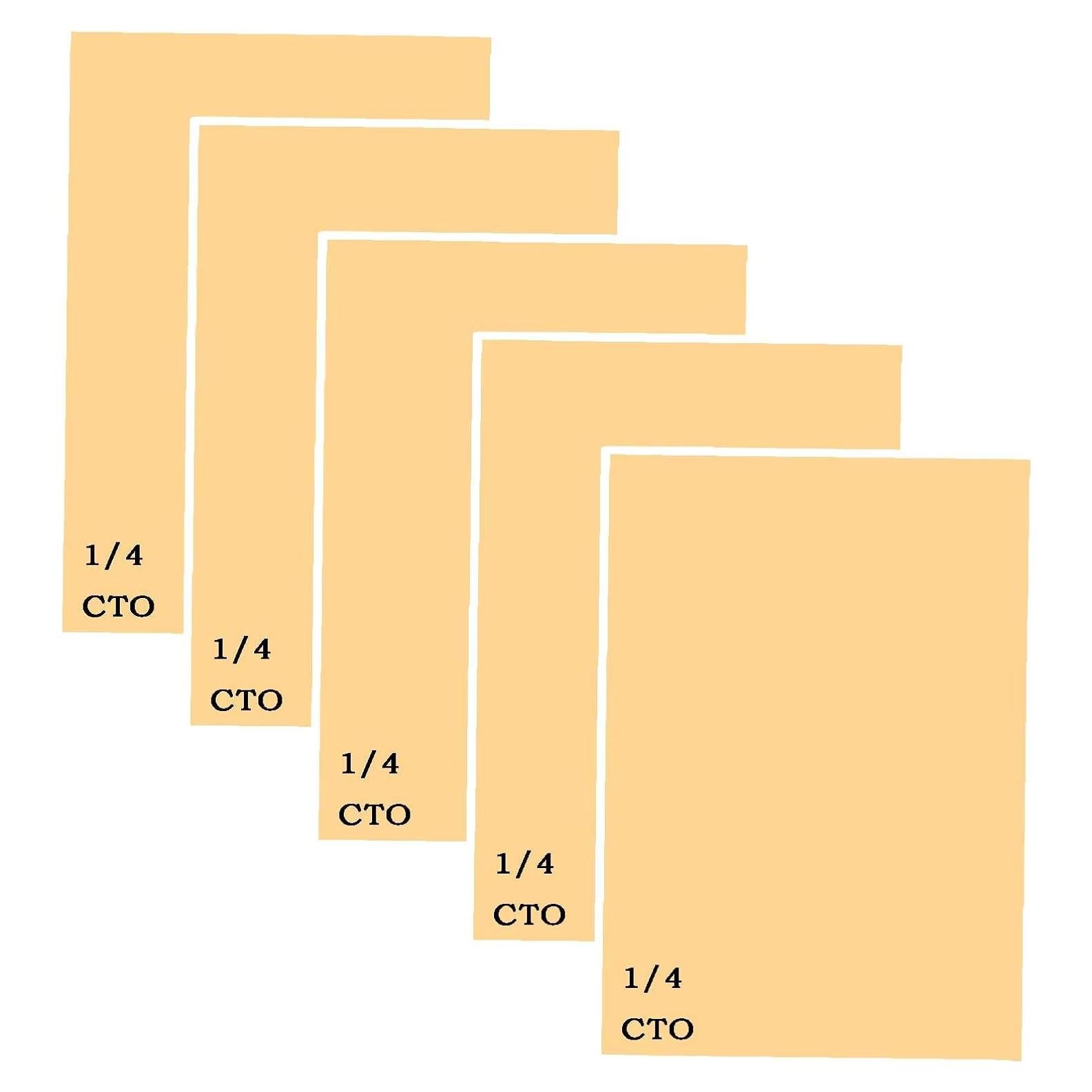 5 Paquetes Geles de Luz 1/4 CTO Sxbinyouli 40x50 cm