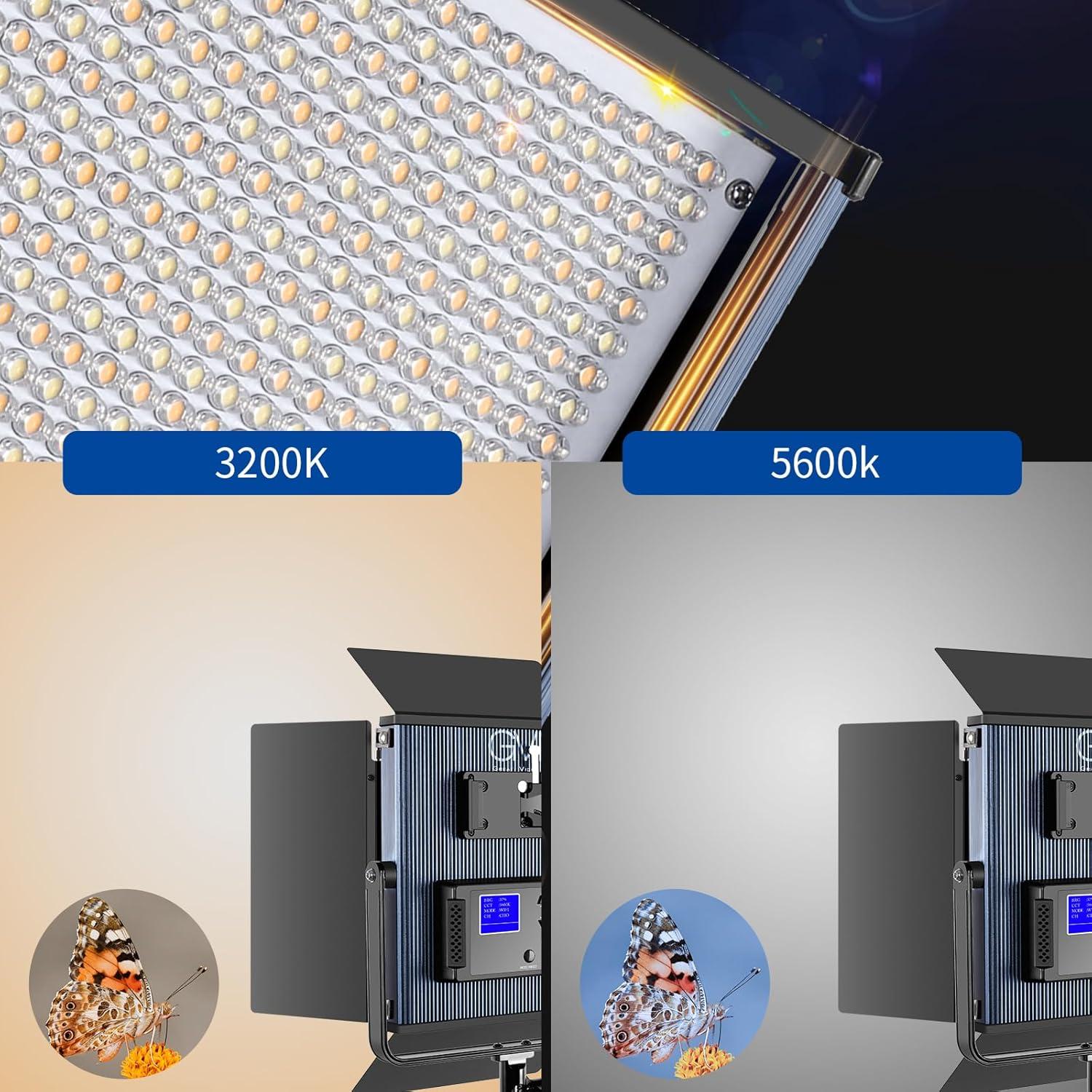 Kit de Iluminación LED GVM 65W Bi-Color 3200K-5600K Control APP