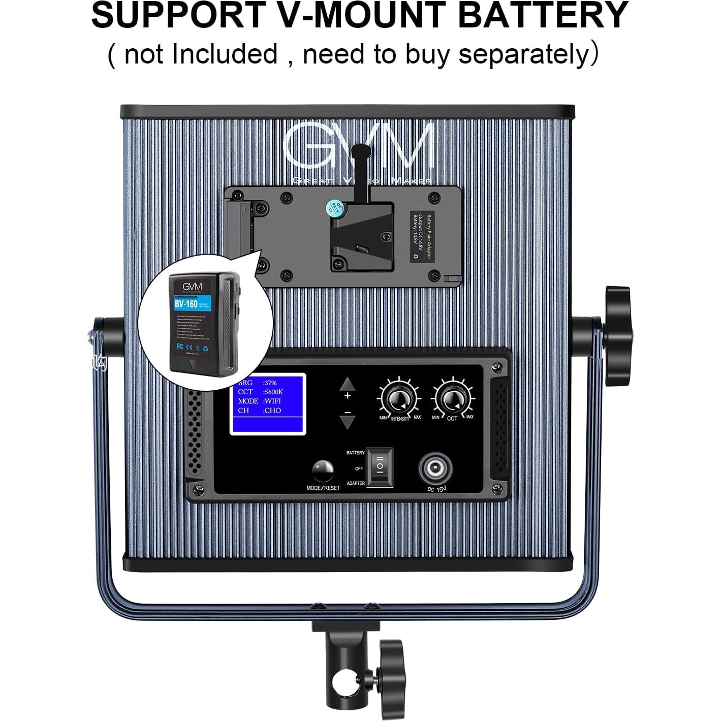 Kit de Iluminación LED GVM 65W Bi-Color 3200K-5600K Control APP