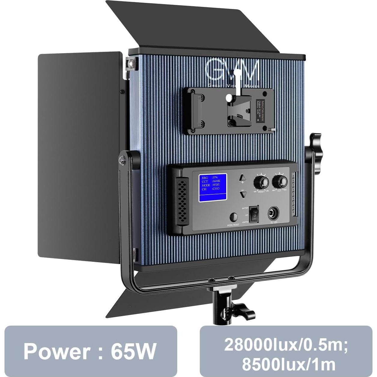 Kit de Iluminación LED GVM 65W Bi-Color 3200K-5600K Control APP