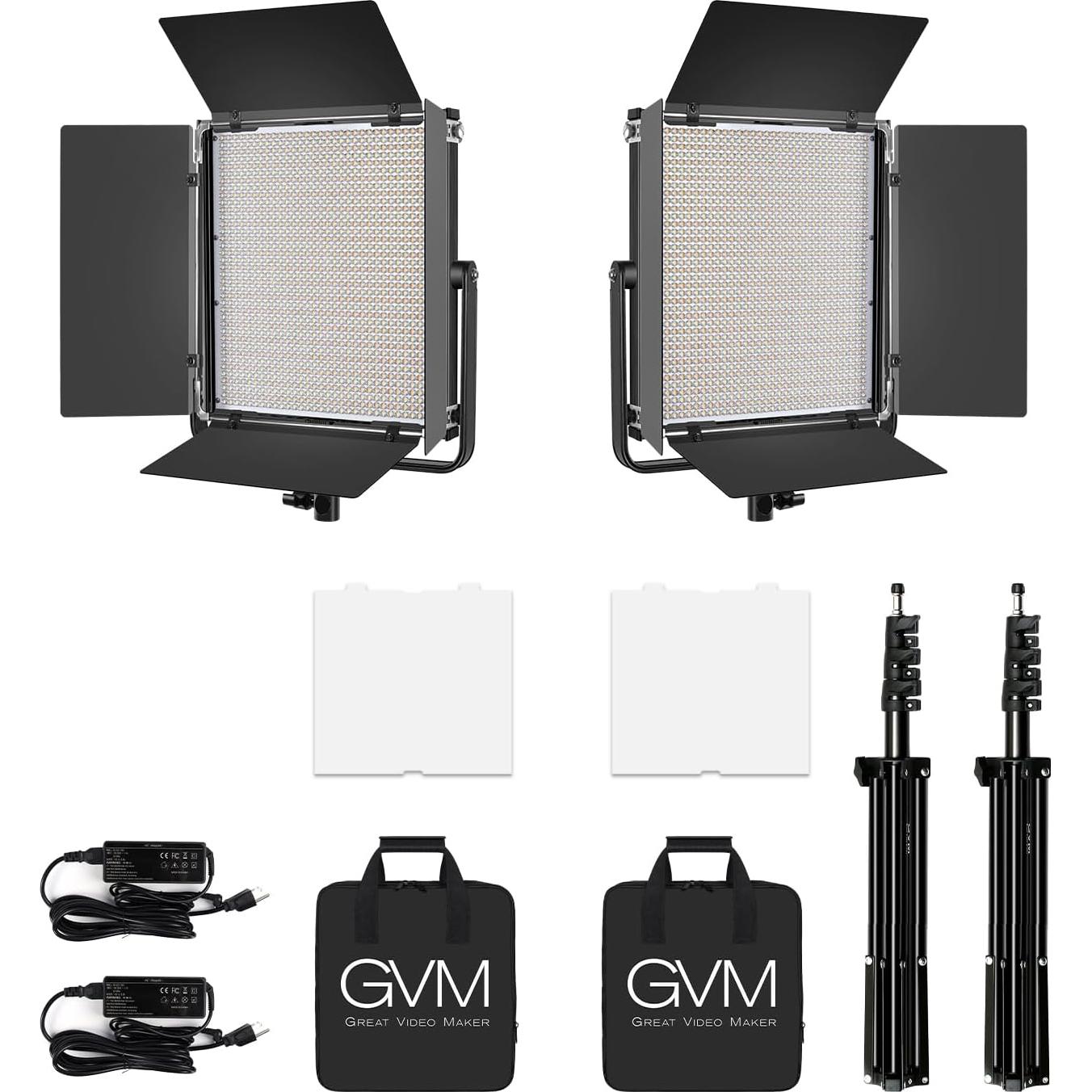 Kit de Iluminación LED GVM 65W Bi-Color 3200K-5600K Control APP
