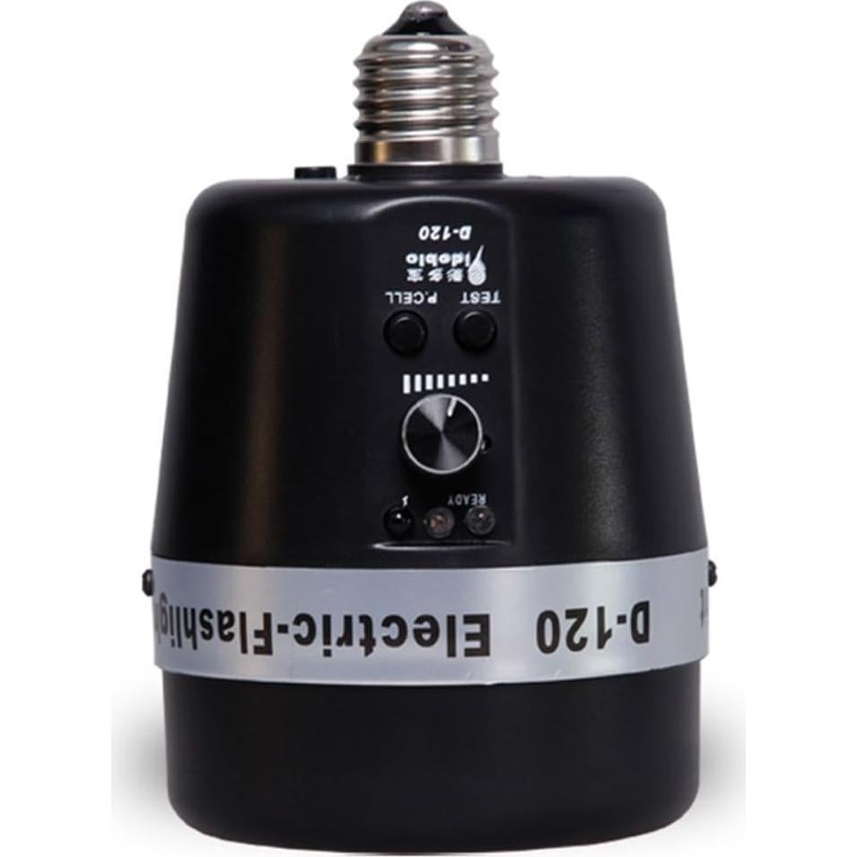 Dison D-120 Photo Studio Strobe Flash Light, E27 Master AC Slave Lighting Bulb Kit, 120WS 32GN 5500K, With E27 Bulb Holder Socket