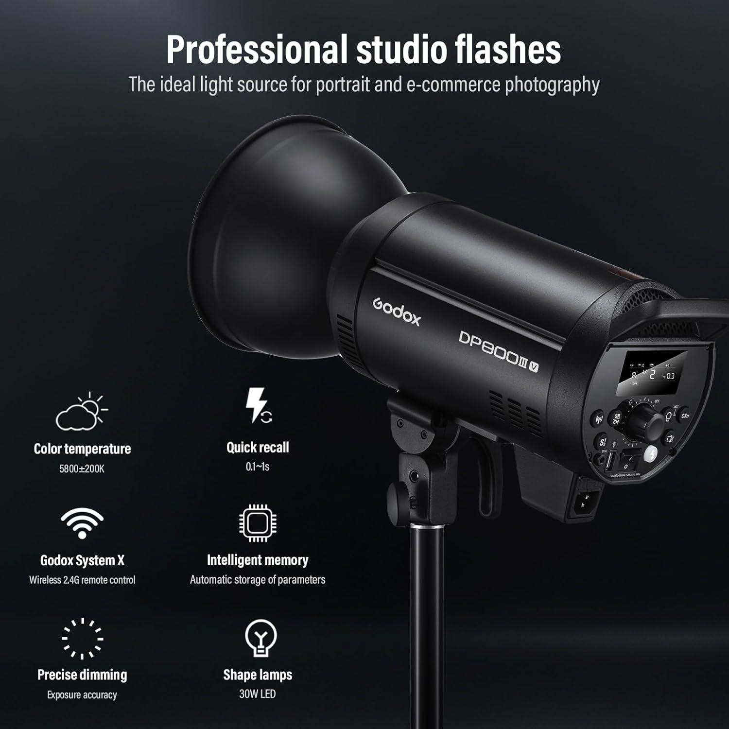 Kit de Flash de Estudio Godox DP800III-V 1600Ws con Softbox