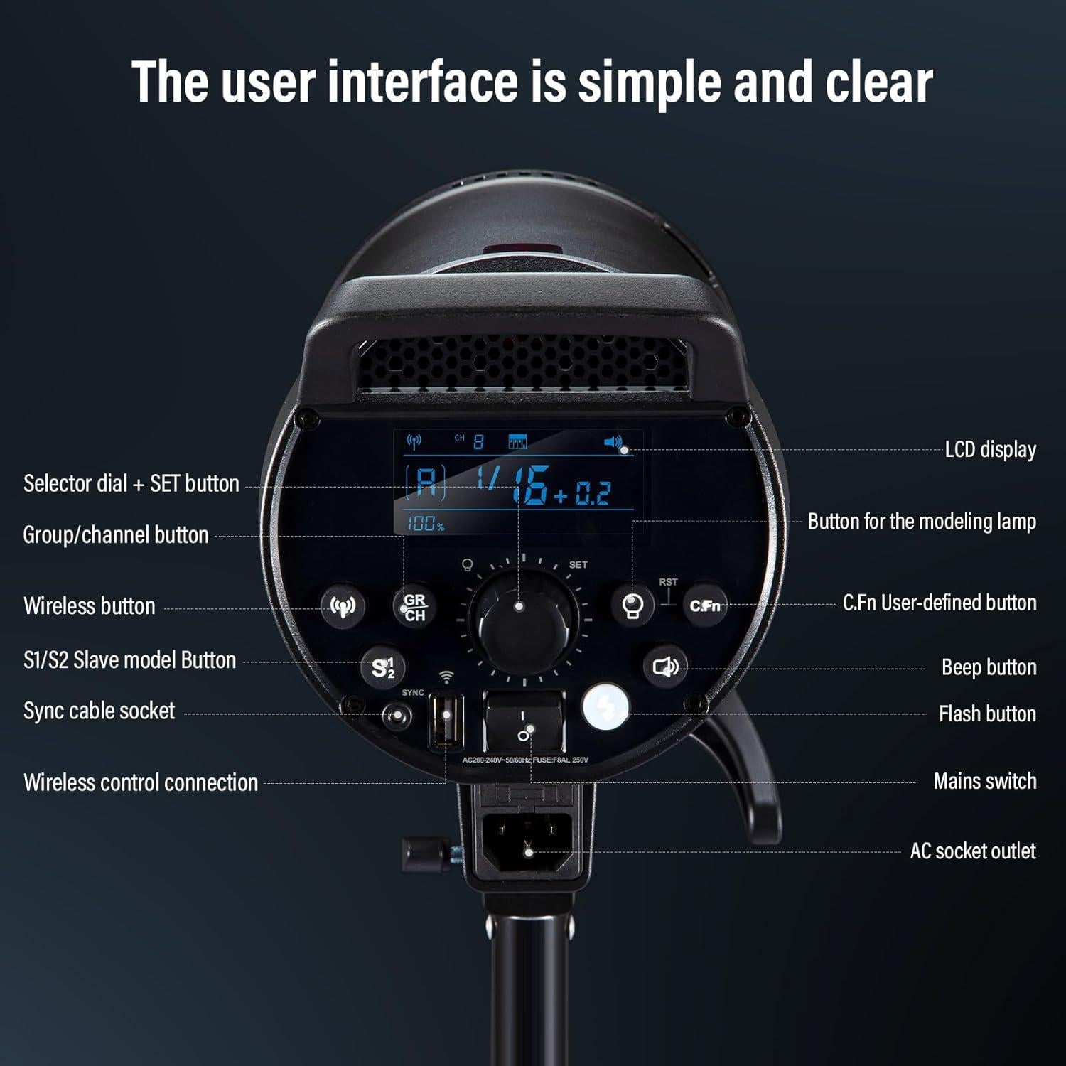 Kit de Flash de Estudio Godox DP800III-V 1600Ws con Softbox