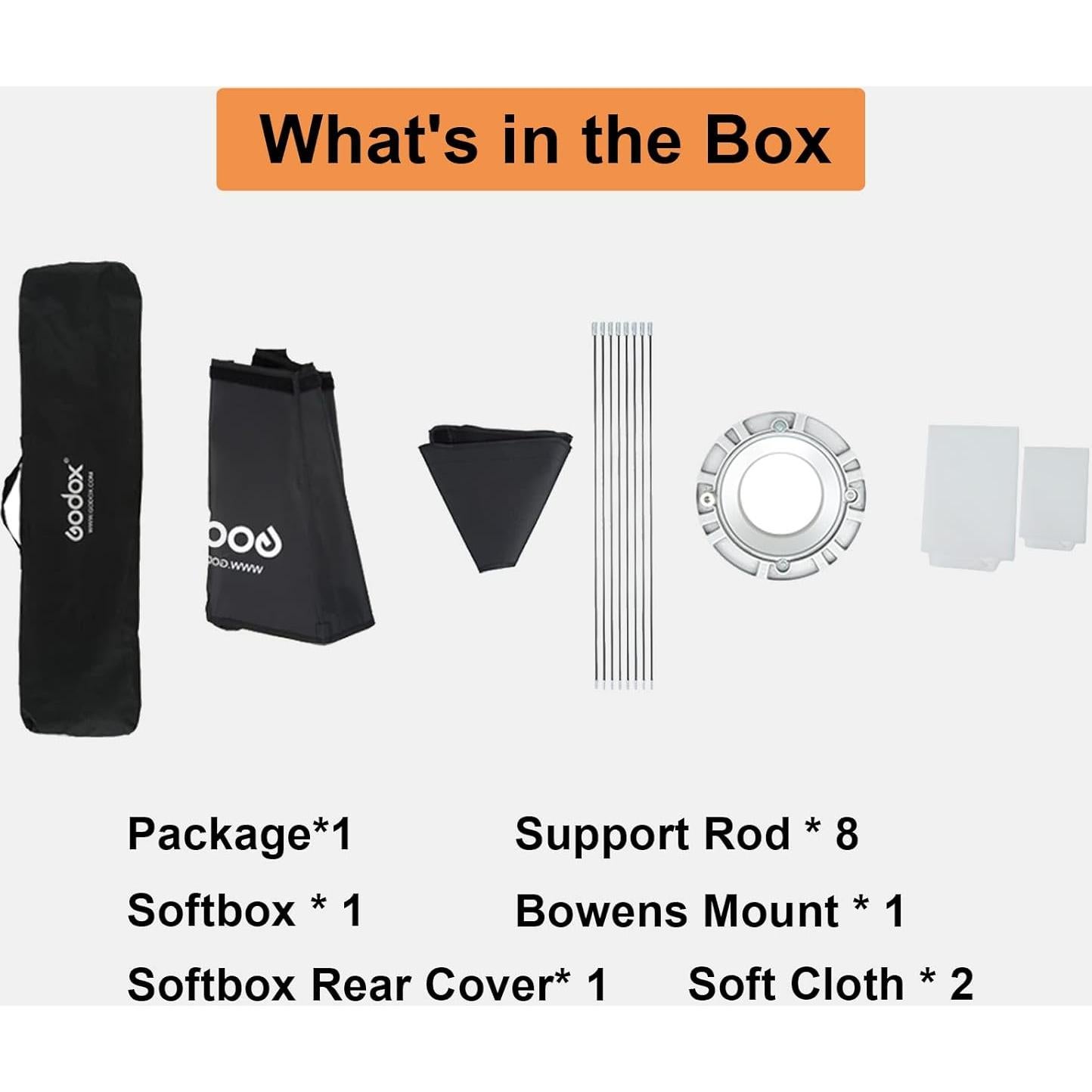 Godox Softbox Octagonal 95cm Montaje Bowens para Estudio