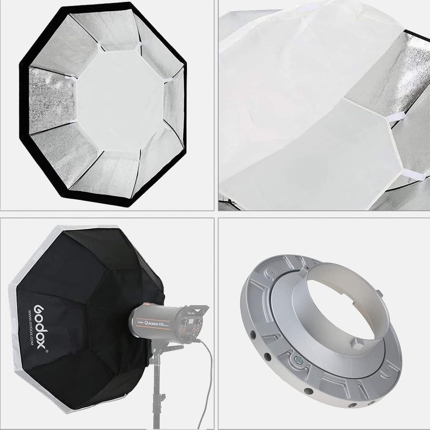 Godox Softbox Octagonal 95cm Montaje Bowens para Estudio