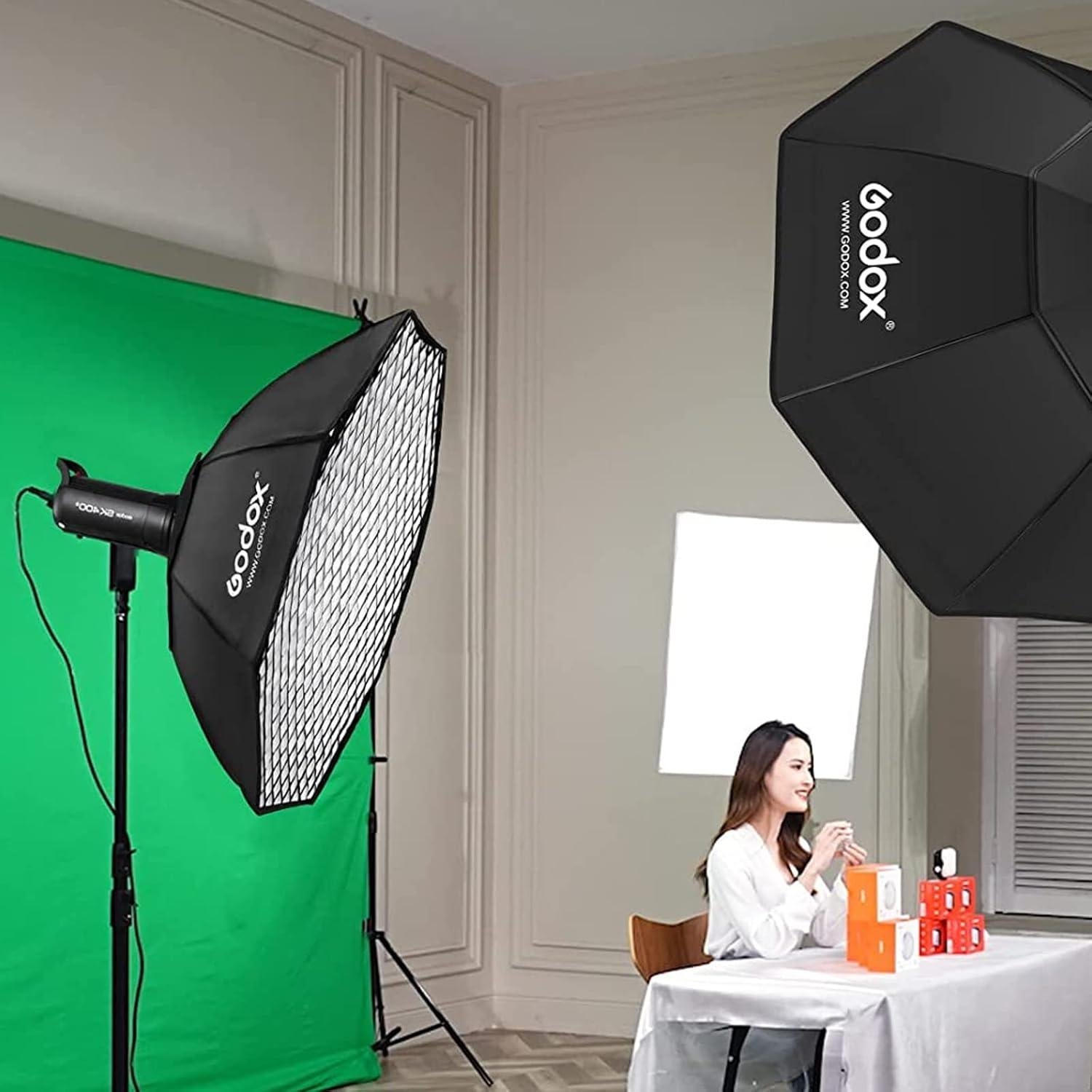 Godox Softbox Octagonal 95cm Montaje Bowens para Estudio
