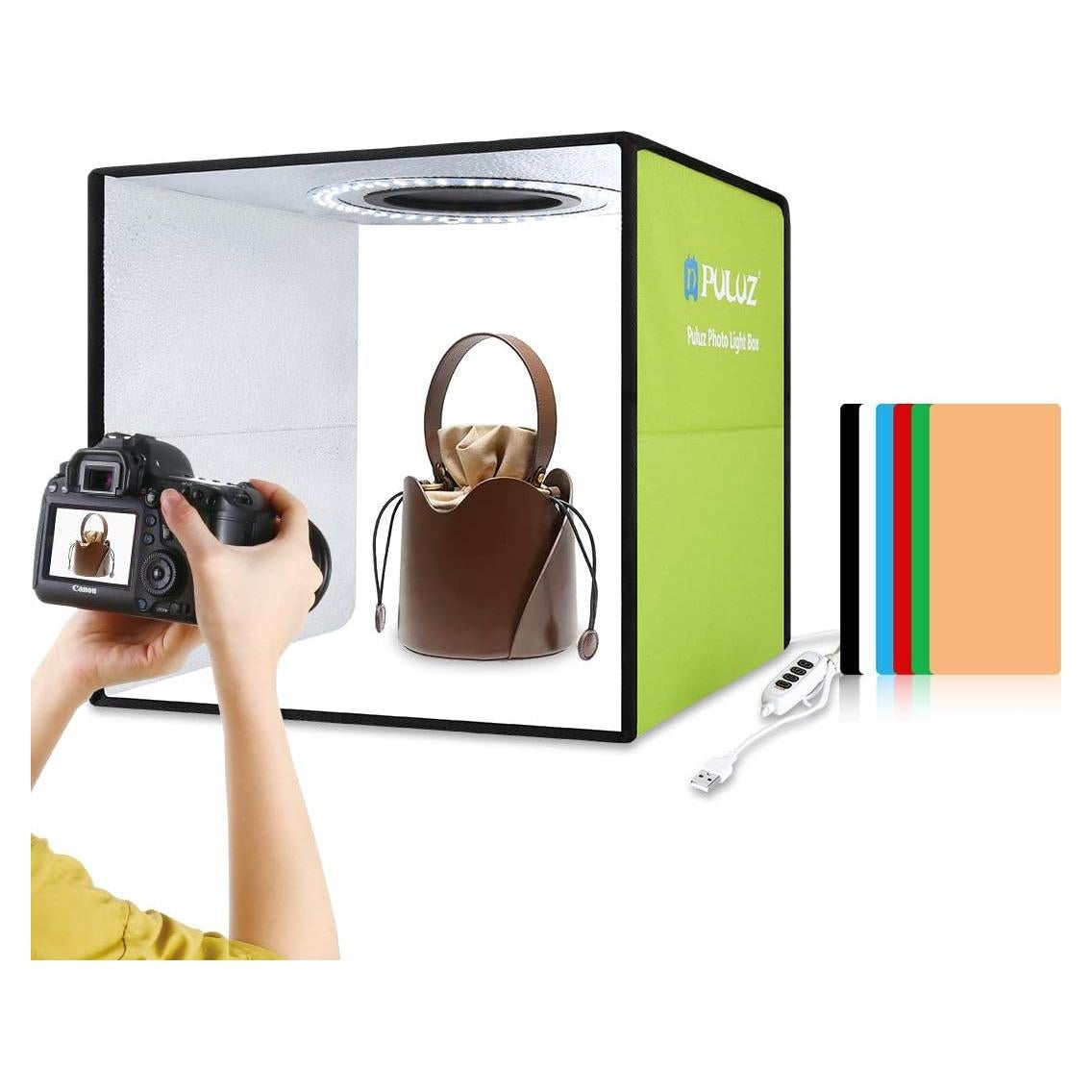 Caja de Luz de Estudio Fotográfico PULUZ 30cm con 6 Fondos