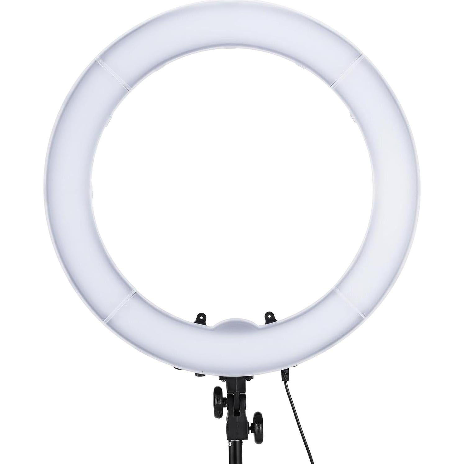 NEEWER 55W 18"/45cm Ring Light Kit [New Version], 5600K Dimmable LED Ringlight Tripod Stand Phone Holder for iPhone Selfie Makeup Lash Tattoo Studio Photo, CM31 Wireless Lavalier Microphone Included