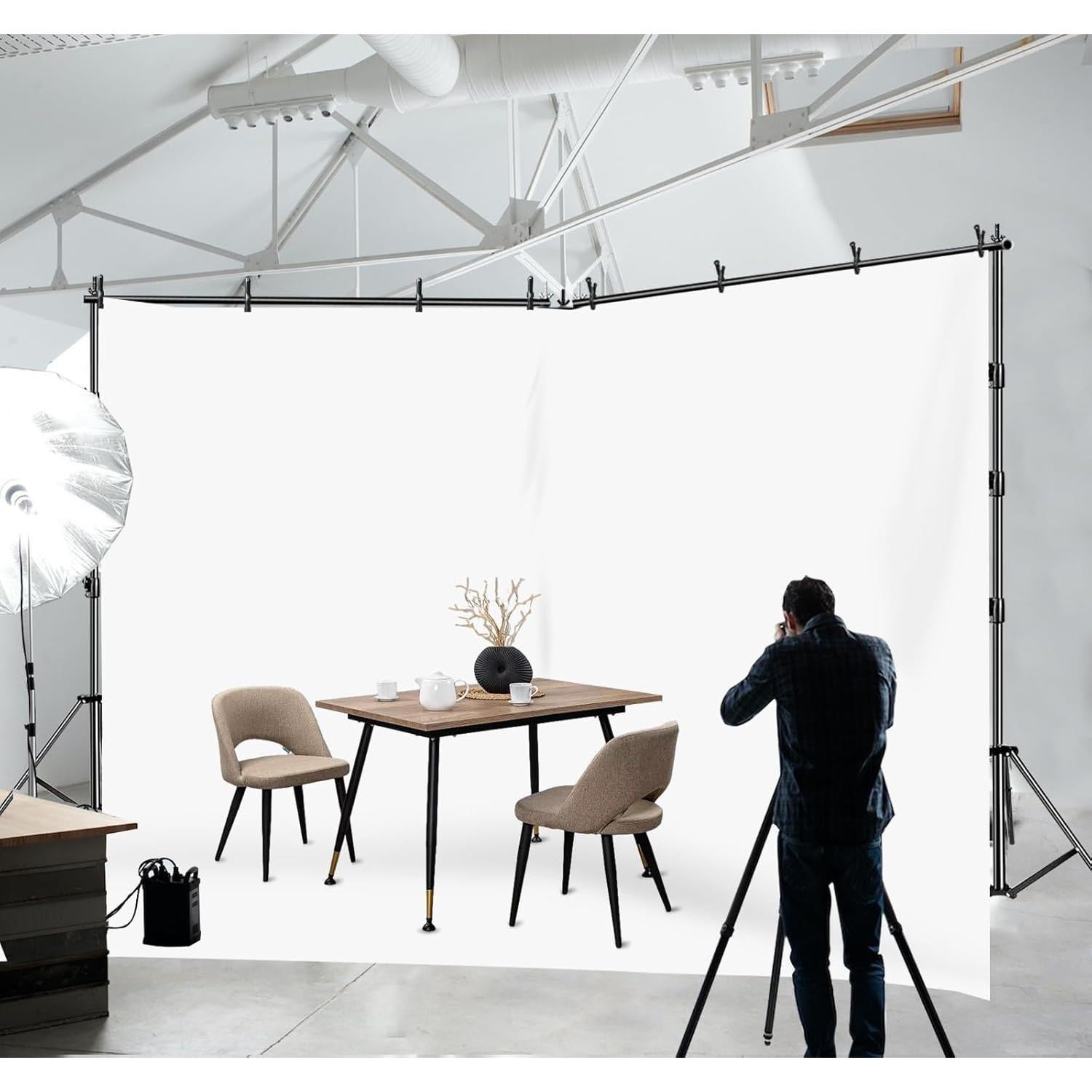 Soporte de Fondo Ajustable 6x3m HYJ-INC con Pinzas y Bolsa