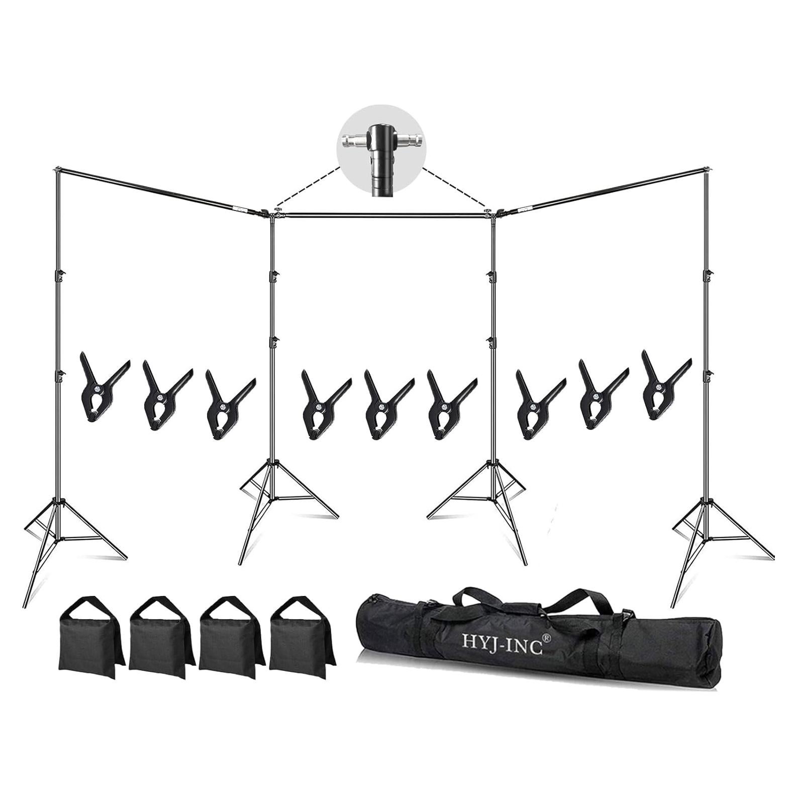 Soporte de Fondo Ajustable 9m x 3m con Accesorios HYJ-1023