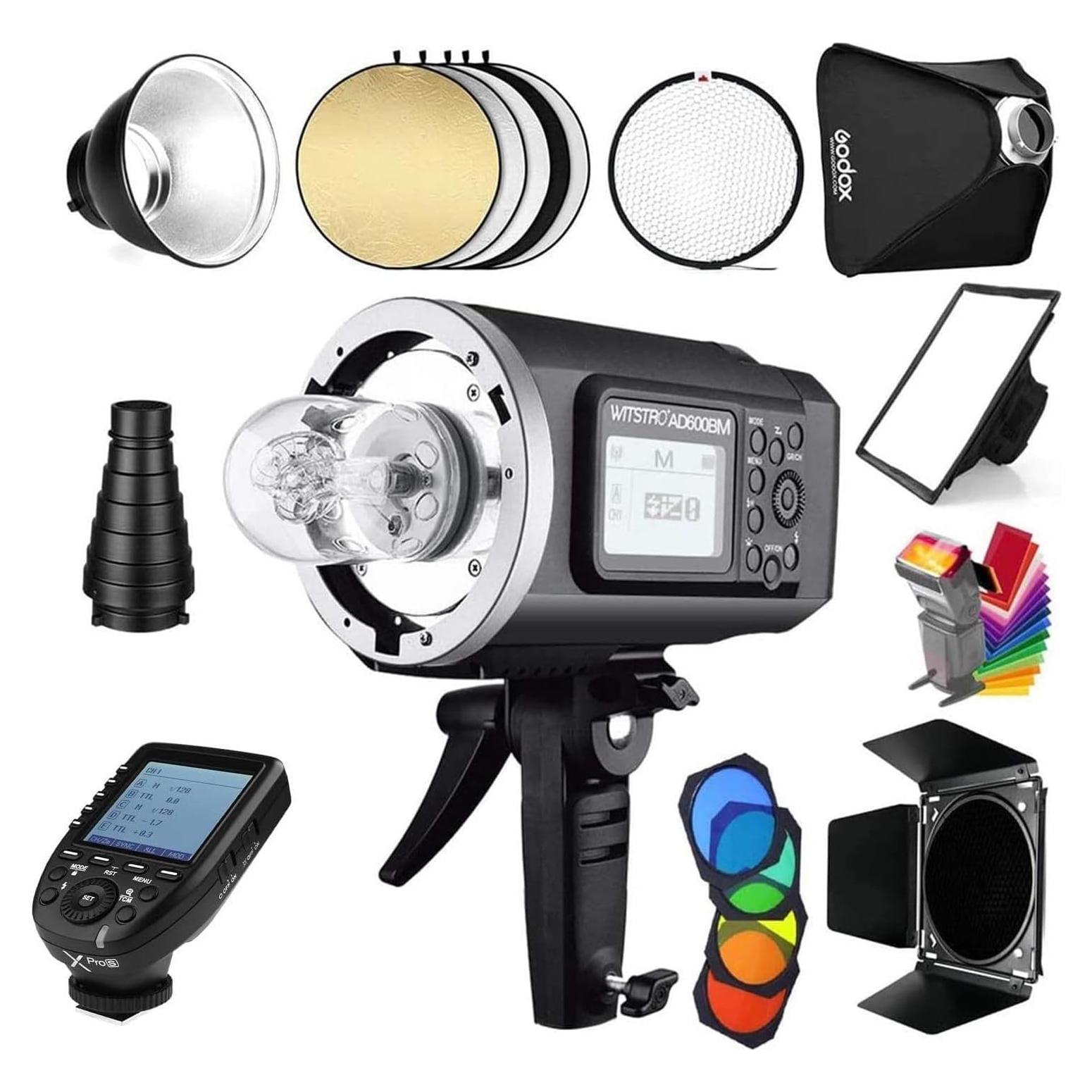 Kit de Estudio Flash Godox AD600BM 600Ws con Softbox 81x81cm