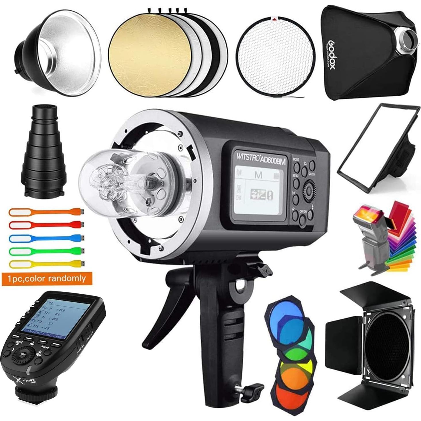 Kit de Estudio Flash Godox AD600BM 600Ws con Softbox 81x81cm