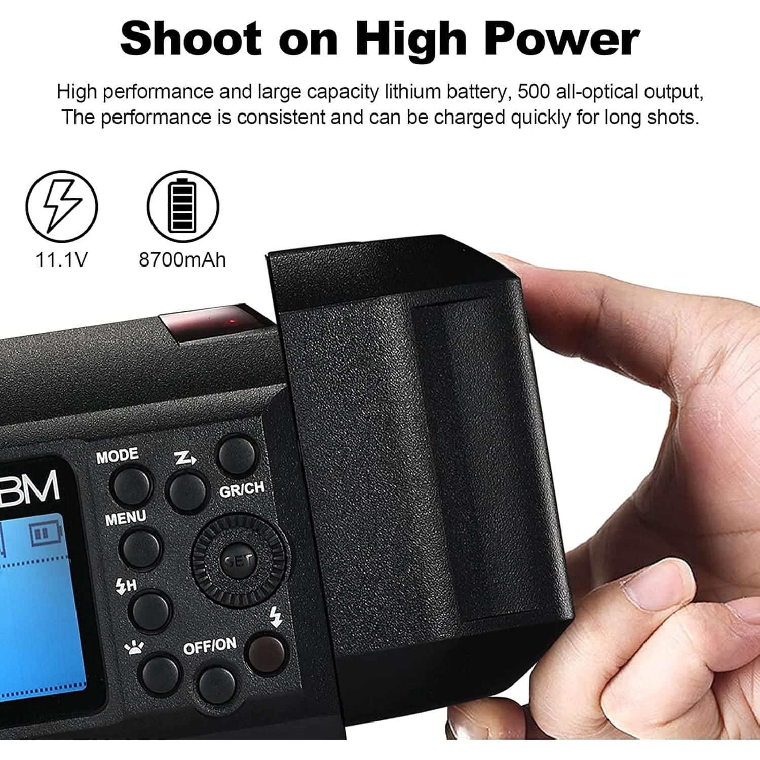 Kit de Estudio Flash Godox AD600BM 600Ws con Softbox 81x81cm